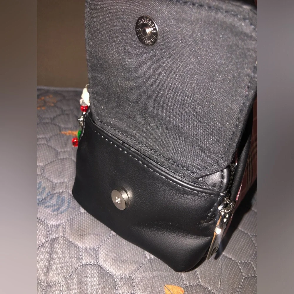 Plaid Pink Stud-Accent Satchel Handbag